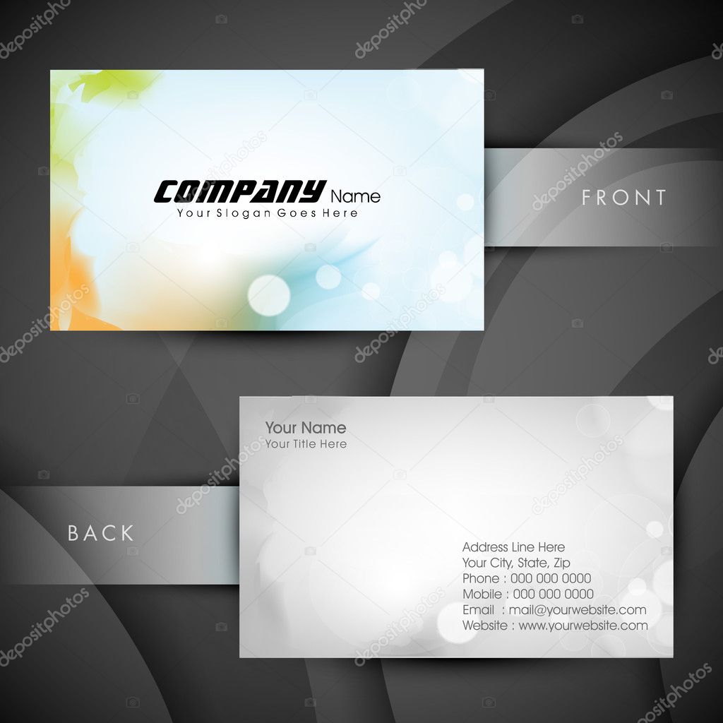 Abstract professional and designer business card template or visiting card set. EPS 10.