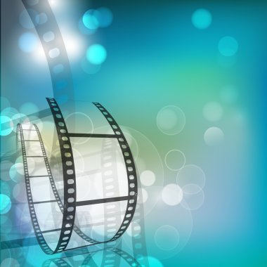 Film şeritli veya parlak film arka plan üzerinde film makarası. EPS 10