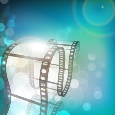 Film şeritli veya parlak film arka plan üzerinde film makarası. EPS 10