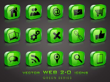 3D web 2.0 posta simgeleri ayarlayın. Web siteleri için web harmoni-ebilmek var olmak kullanılmış