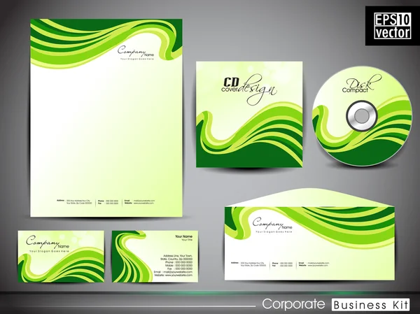 Professionelles Corporate Identity Kit oder Business Kit für Ihren Bus — Stockvektor