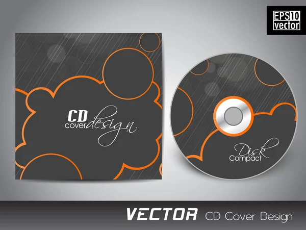 Modelo de design de apresentação de capa de CD com espaço de cópia e onda e — Vetor de Stock