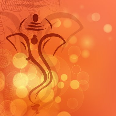 hindu lord ganesha yaratıcı parlak Illustration. EPS 10.