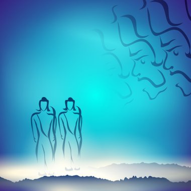 Dussehra arka plan. EPS 10.