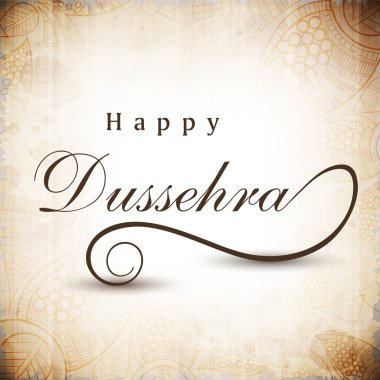 Greeting card for Dussehra celebration in India. EPS 10.