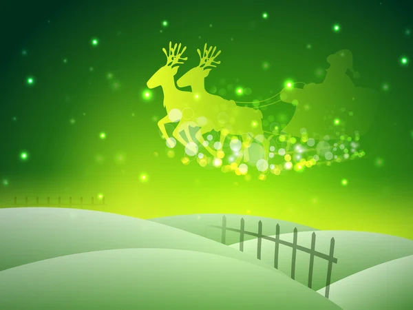 Santa on his sleigh, Christmas background. EPS 10. — Stock Vector