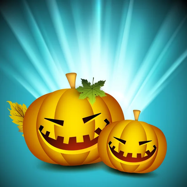 Sfondo di Halloween con zucche spaventose. EPS 10 . — Vettoriale Stock