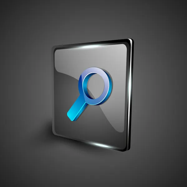 Glossy 3D web 2.0 jeu d'icônes de symbole de recherche. SPE 10 . — Image vectorielle