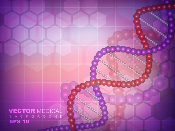 Abstrakte medizinische Hintergrund mit bunten dna. Folge 10. — Stockvektor