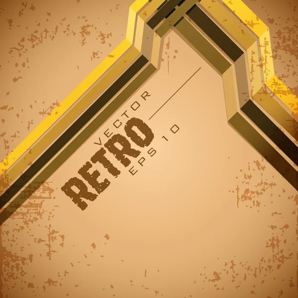 Grungy Retro-Hintergrund mit bunten Linien und Kopierraum für y — Stockvektor