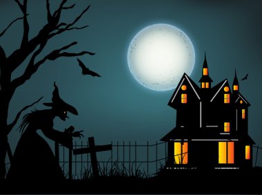 Scary halloween arka plan. EPS 10.