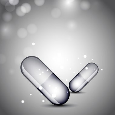 Abstract medical background with capsules, EPS 10. clipart