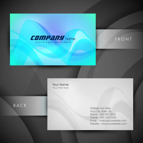 Modelo de cartão profissional abstrato e designer ou vis —  Vetores de Stock
