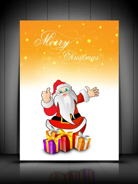 Santa con regalos. EPS 10 . — Vector de stock