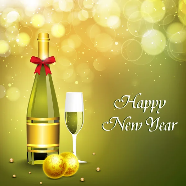 Nieuwjaar champagne achtergrond. EPS 10. — Stockvector