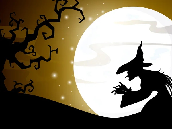 Halloween natt bakgrund med skrämmande pumpa. EPS 10. — Stock vektor