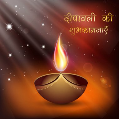 diwali celebration Hindistan için tebrik kartı. EPS 10.