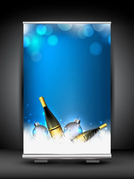 Feliz Navidad roll up stand banner. EPS 10 . — Archivo Imágenes Vectoriales