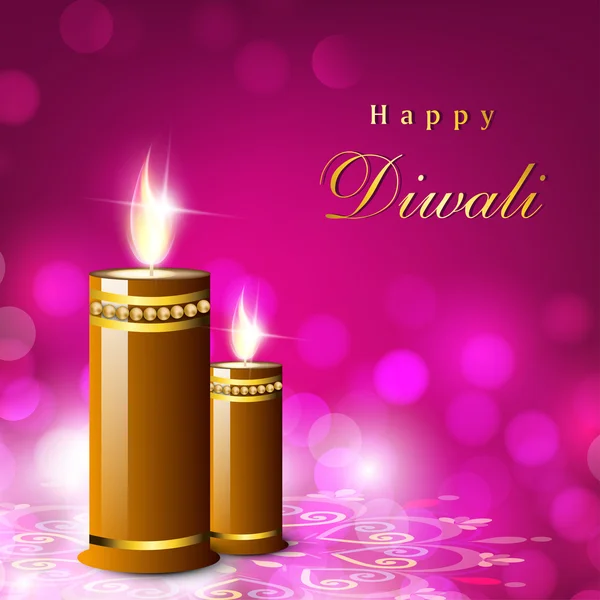 Tarjeta de felicitación para la celebración de Diwali en la India. EPS 10 . — Archivo Imágenes Vectoriales