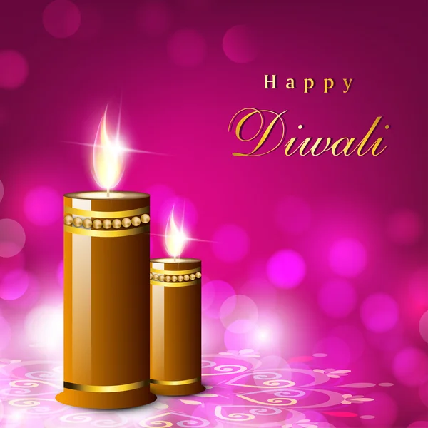 Tarjeta de felicitación para la celebración de Diwali en la India. EPS 10 . — Vector de stock