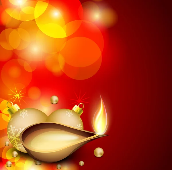Biglietto di auguri per la celebrazione del Diwali in India. EPS 10 . — Vettoriale Stock