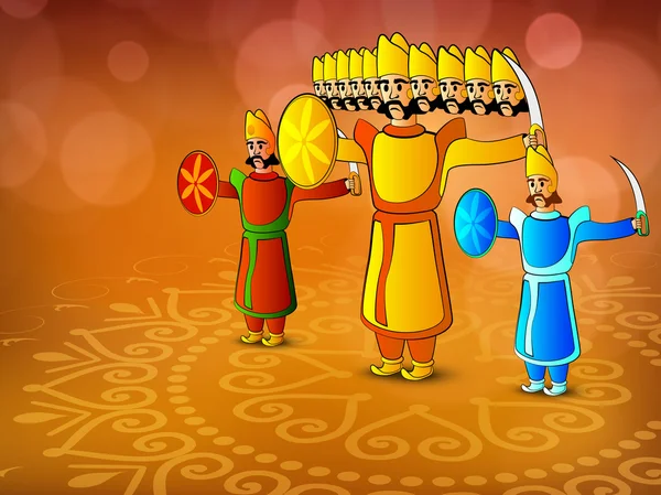 Dussehra Festival Hintergrund. Folge 10. — Stockvektor