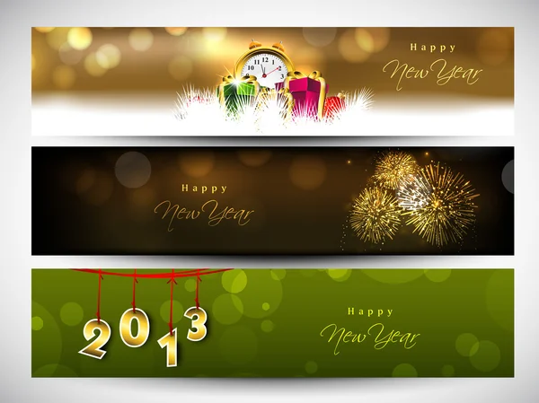 Website header of banner set versierd met 's avonds ballen, snowf — Stockvector