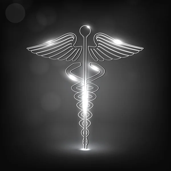 Antecedentes médicos abstractos con símbolo médico caduceus 3D. EPS — Vector de stock