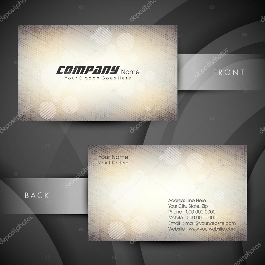 Abstract professional and designer business card template or vis