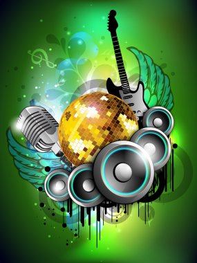 Abstract musical party background. EPS 10. clipart