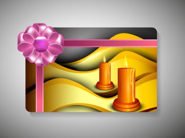 hediye kartı için deepawali veya diwali Festivali Hindistan'da. EPS 10.