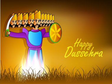 Dussehra festival arka plan. EPS 10.