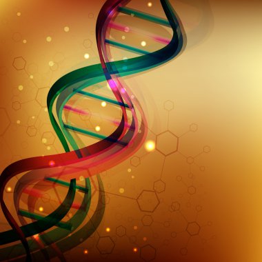 renkli dna ile tıbbi arka plan. EPS 10.