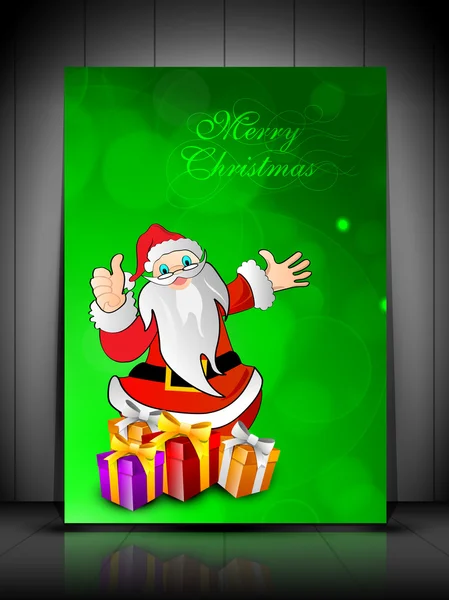 Santa with gifts for Merry Christmas. EPS 10. — Wektor stockowy