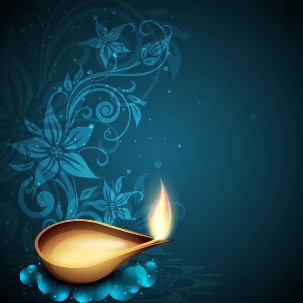 Tarjeta de felicitación para la celebración de Diwali en la India. EPS 10 — Vector de stock