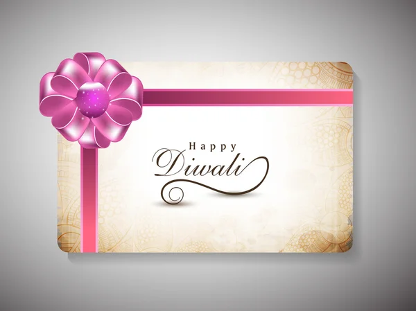 Gift card voor deepawali of diwali festival in india. EPS 10. — Stockvector