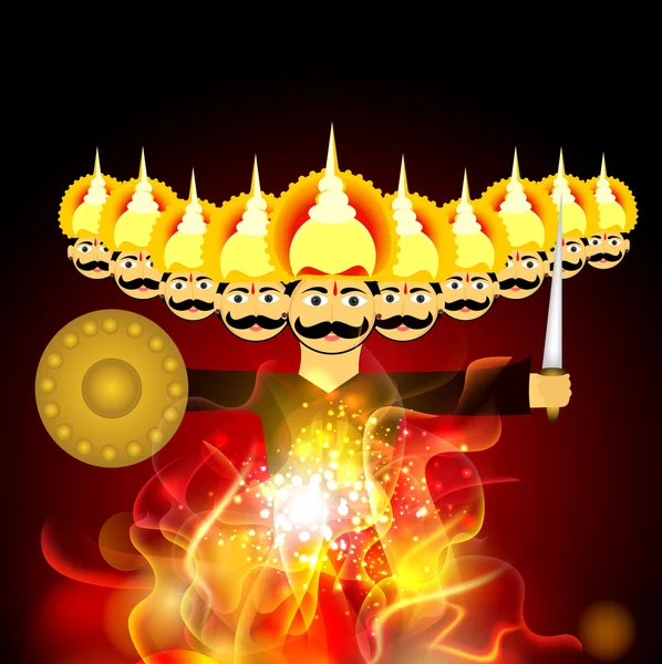 Dussehra Festival Hintergrund. Folge 10. — Stockvektor