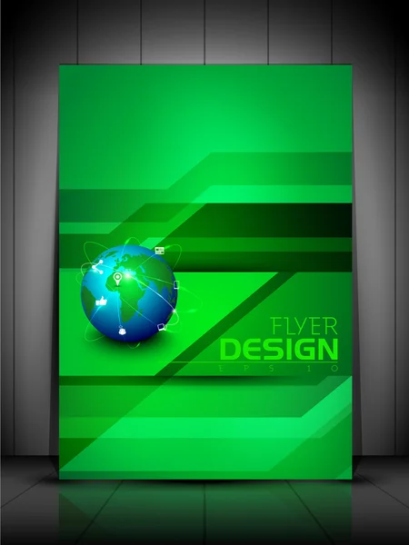 Plantilla de folleto comercial profesional o diseño de banner corporativo , — Vector de stock