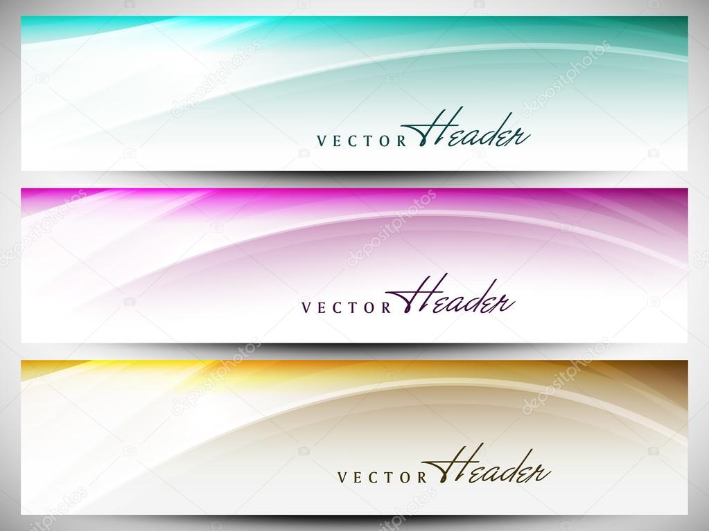 Website header or banner set with beautiful floral design. EPS 1