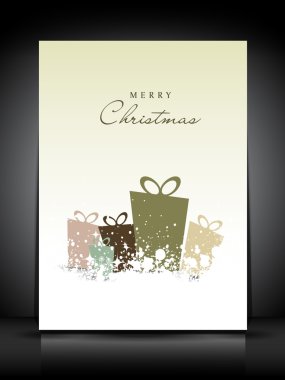 neşeli Noel tebrik kartı. EPS 10.