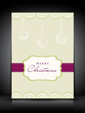 neşeli Noel tebrik kartı. EPS 10.