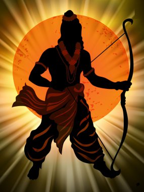 Dussehra festival arka plan. EPS 10.