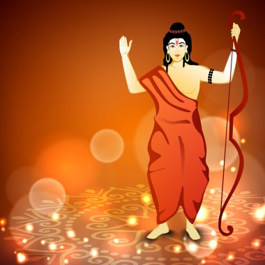 Dussehra festival arka plan. EPS 10.