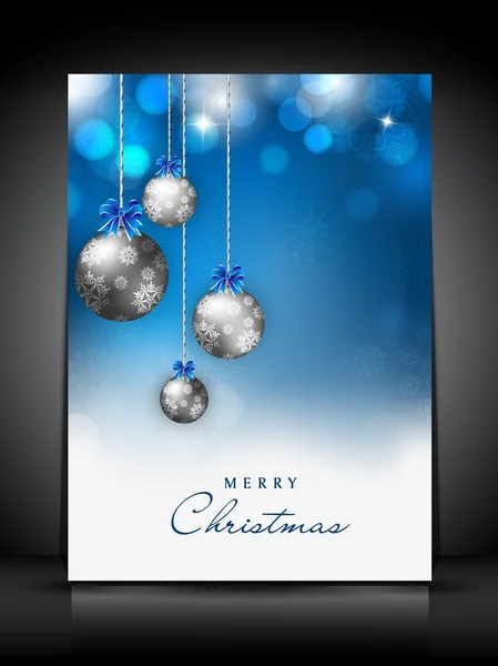 Feliz cartão de felicitações de Natal. EPS 10 . — Vetor de Stock