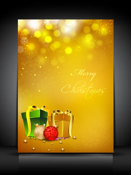 Feliz cartão de felicitações de Natal. EPS 10 . — Vetor de Stock