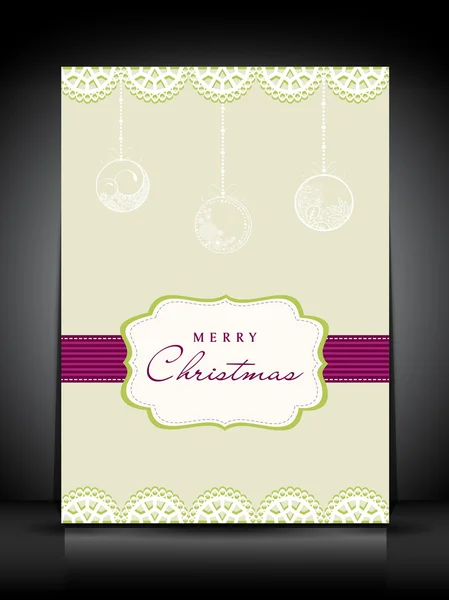 Wesołych Świąt Bożego Narodzenia kartkę z życzeniami. EPS 10. — Wektor stockowy