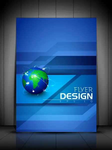 Plantilla de folleto comercial profesional o diseño de banner corporativo , — Vector de stock