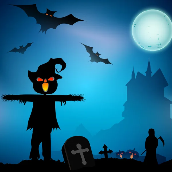 Enge halloween achtergrond. EPS 10. — Stockvector