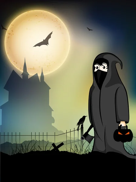 Gruseliger Halloween-Hintergrund. Folge 10. — Stockvektor
