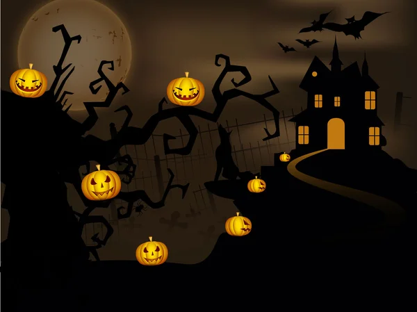 Scary halloween tło. EPS 10. — Wektor stockowy